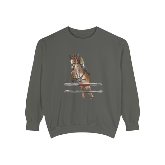 Jumping Horse Unisex Sweatshirt - Simple and Quiet Bond Design