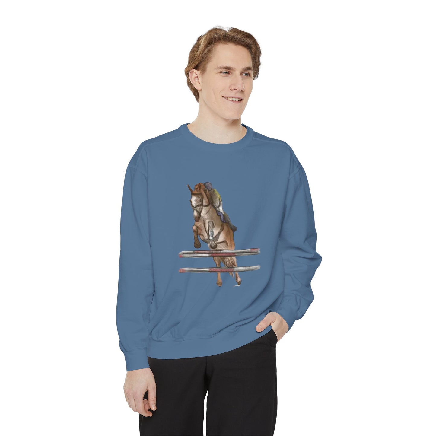 Jumping Horse Unisex Sweatshirt - Simple and Quiet Bond Design