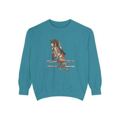 Jumping Horse Unisex Sweatshirt - Simple and Quiet Bond Design