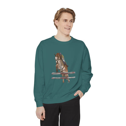 Jumping Horse Unisex Sweatshirt - Simple and Quiet Bond Design