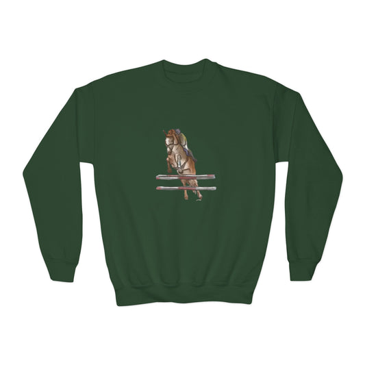 YOUTH Jumping Horse Unisex Sweatshirt - Simple and Quiet Bond Design