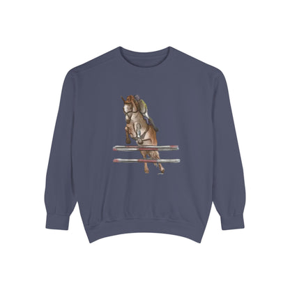 Jumping Horse Unisex Sweatshirt - Simple and Quiet Bond Design