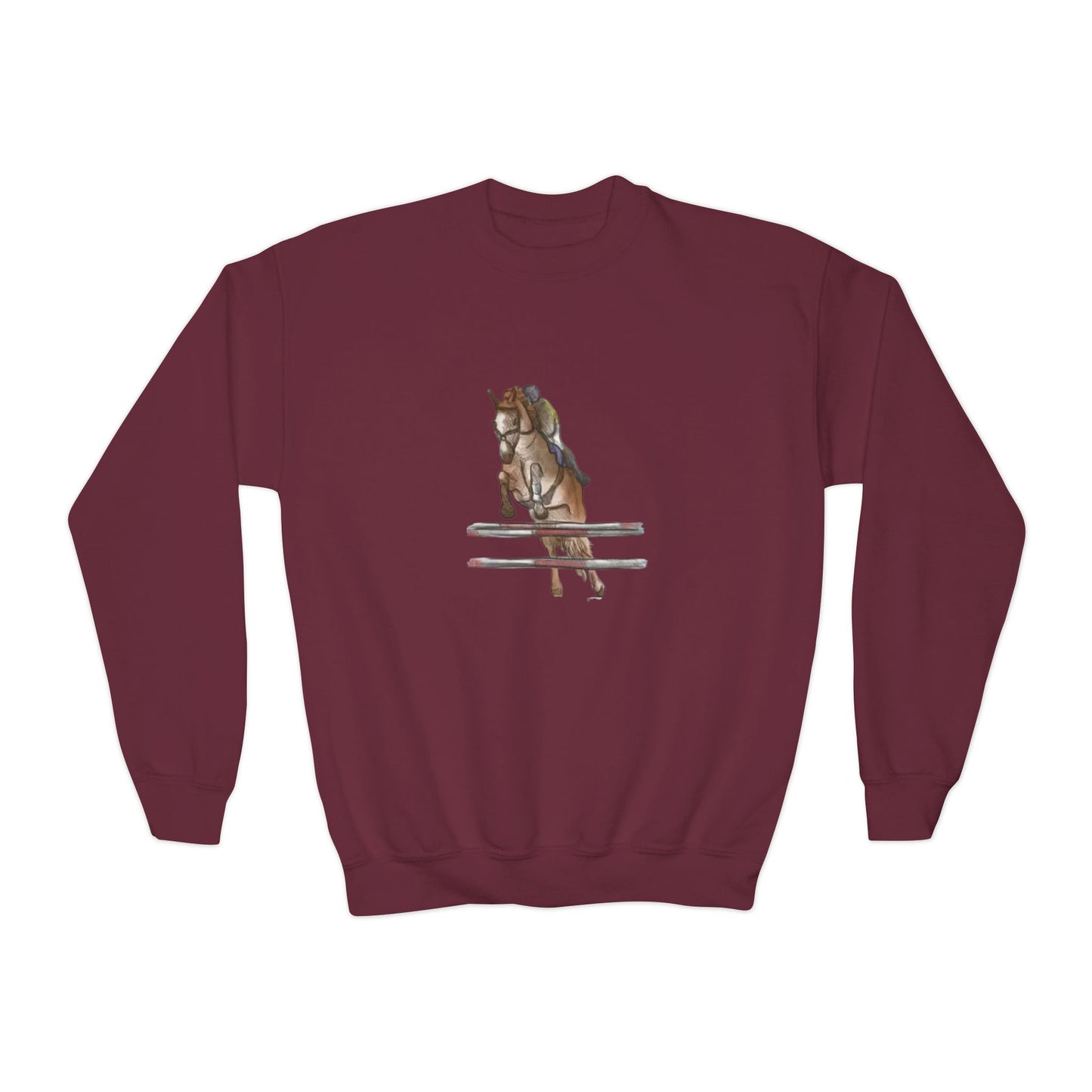 YOUTH Jumping Horse Unisex Sweatshirt - Simple and Quiet Bond Design