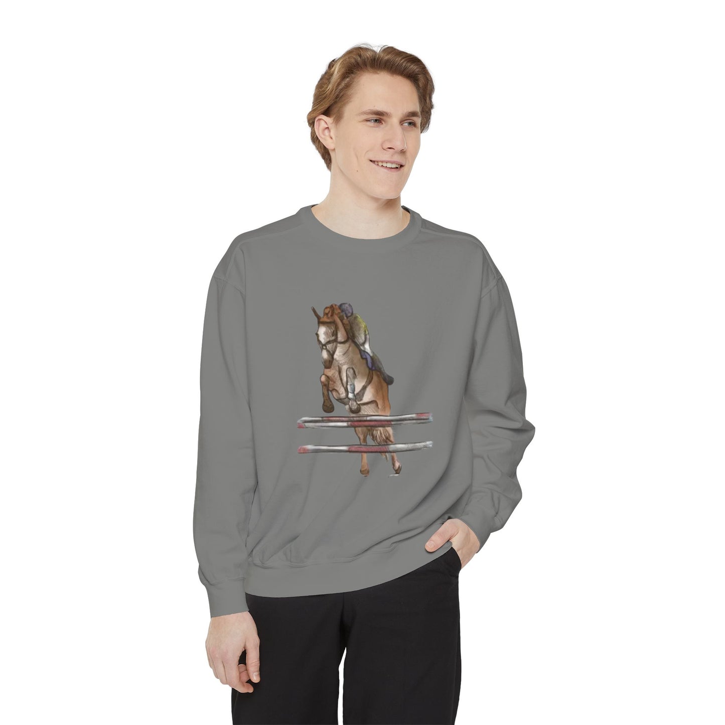 Jumping Horse Unisex Sweatshirt - Simple and Quiet Bond Design