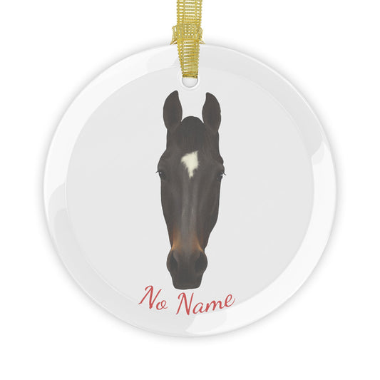 No Name Glass Ornament