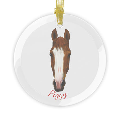 Piggy Glass Ornament