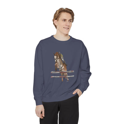 Jumping Horse Unisex Sweatshirt - Simple and Quiet Bond Design