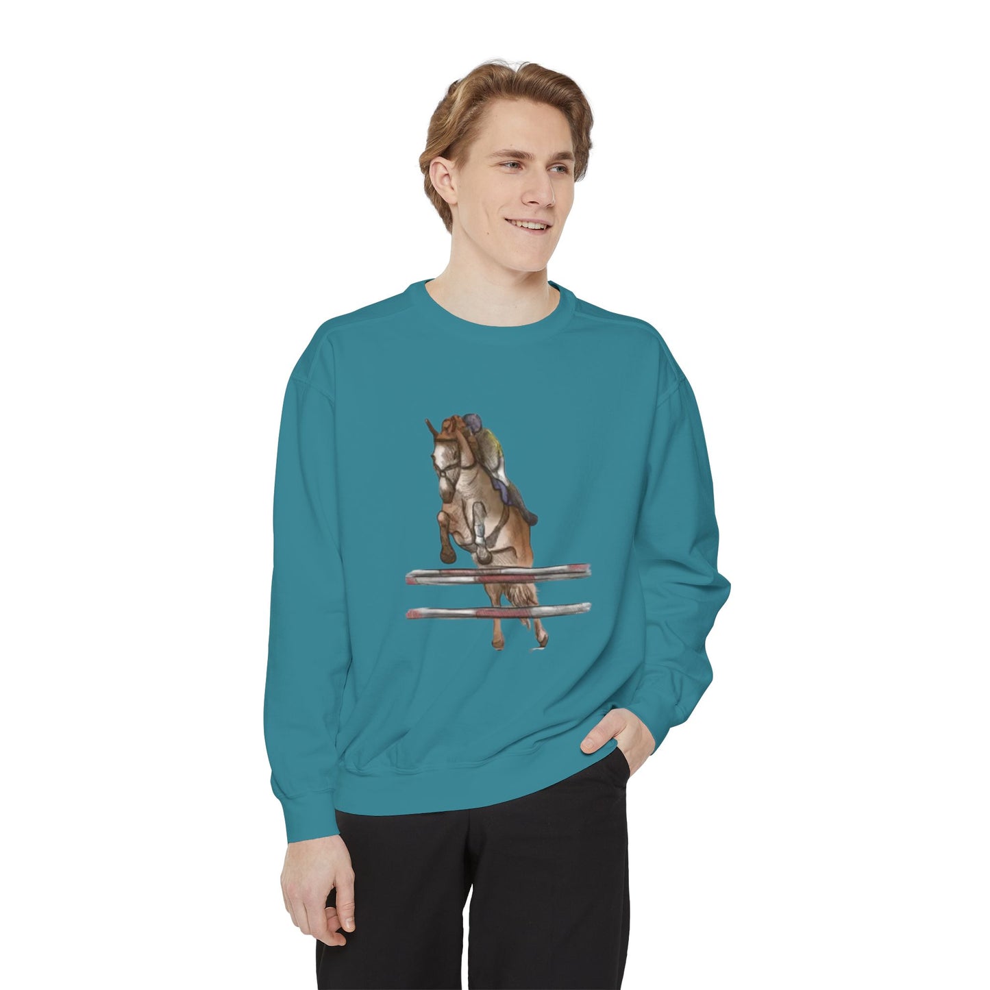 Jumping Horse Unisex Sweatshirt - Simple and Quiet Bond Design